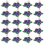 50Pcs Alloy Enamel Pendants, Light Gold