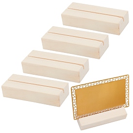 Pinewood Chassis, Name Card Holders, for Postcard Display, Rectangle