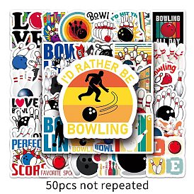 Waterproof Self Adhesive Stamping Stickers Sets, DIY Hand Account Photo Album Decoration Sticker, Bowling