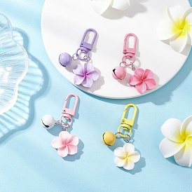 4 шт. подвесные украшения в виде цветочных колокольчиков из смолы и железа, с поворотными застежками сплава