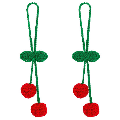 2 шт. подвесные украшения из полиэстера в форме вишни, подвесные украшения для зеркала заднего вида автомобиля