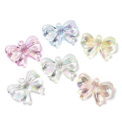 Transparent Acrylic Pendants, Bowknot