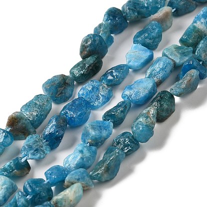 Raw Rough Natural Apatite Beads Strands, Nuggets