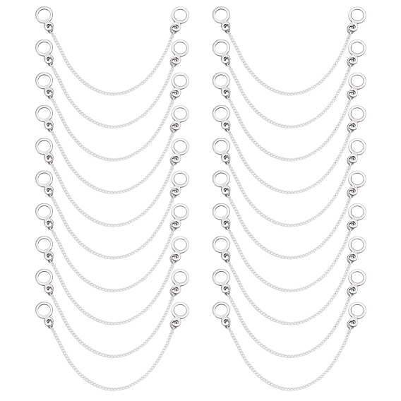 20шт. железные цепи для одежды, с 304 кольцами для подвешивания из нержавеющей стали
