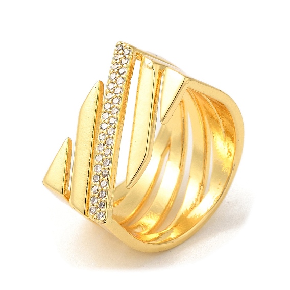 Кольца из латуни с микропаве, прозрачные кольца с кубическим цирконием, широкое кольцо для женщин, без свинца и без кадмия