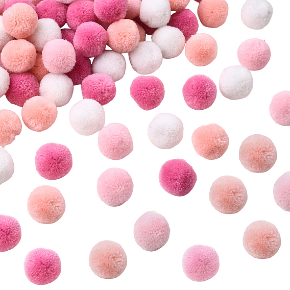 120шт 4 цвета полиэстеровый помпон, для шапок обувь шарфы подвески на сумку аксессуары