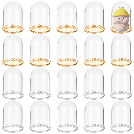 20 шт. стеклянные банки-колокола, с 20шт. латунной основой