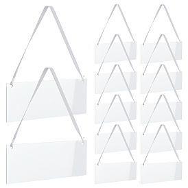 12шт. акриловые таблички для резервирования мест на свадебных стульях, с атласной лентой, прямоугольные