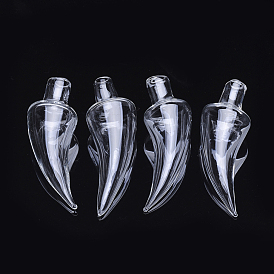 Handmade One Hole Blown Glass Globe Bottles, Pepper