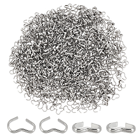 Unicraftale 1000Pcs 304 Stainless Steel Quick Link Connectors, Chain Findings, Number 3 Shaped Clasps