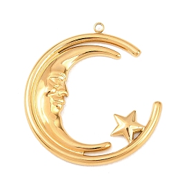 304 подвески из нержавеющей стали, луна со звездным шармом