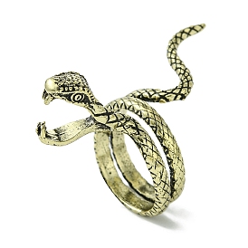 Snake Alloy Cigarette Holder Ring, Wrap Open Cuff Rings for Men, Lead Free & Cadmium Free