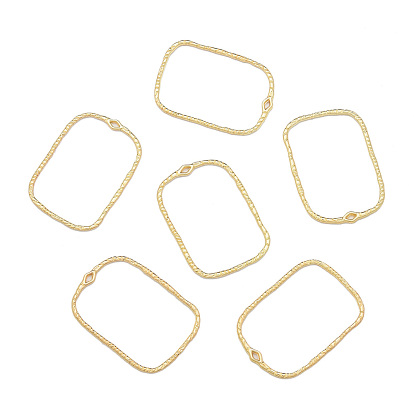 Alloy Open Back Bezel Pendants, For DIY UV Resin, Epoxy Resin, Pressed Flower Jewelry, Cadmium Free & Lead Free, Rectangle
