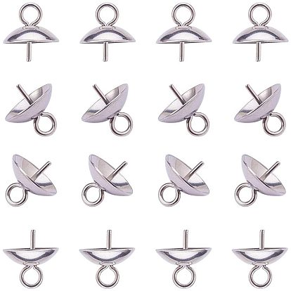 304 кулоны булавки жемчужные колышки стаканчики нержавеющие, за половину пробурено бисера