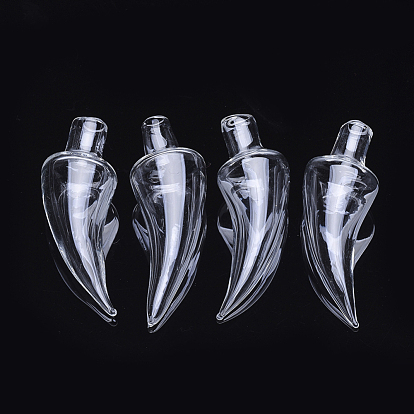 Handmade One Hole Blown Glass Globe Bottles, Pepper
