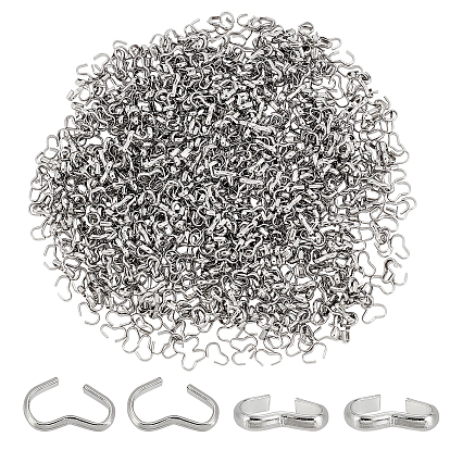 1000Pcs 304 Stainless Steel Quick Link Connectors, Chain Findings, Number 3 Shaped Clasps