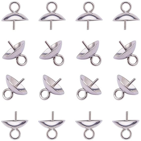 304 кулоны булавки жемчужные колышки стаканчики нержавеющие, за половину пробурено бисера