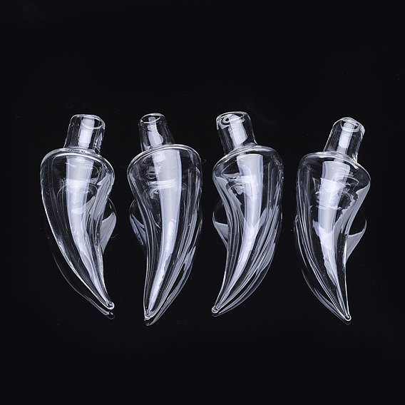Handmade One Hole Blown Glass Globe Bottles, Pepper