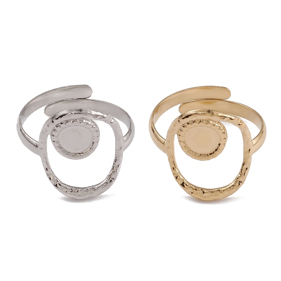 304 полые овальные кольца манжеты из нержавеющей стали, настройки кольца чашки безеля, плоско-круглые