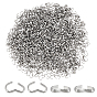 1000Pcs 304 Stainless Steel Quick Link Connectors, Chain Findings, Number 3 Shaped Clasps