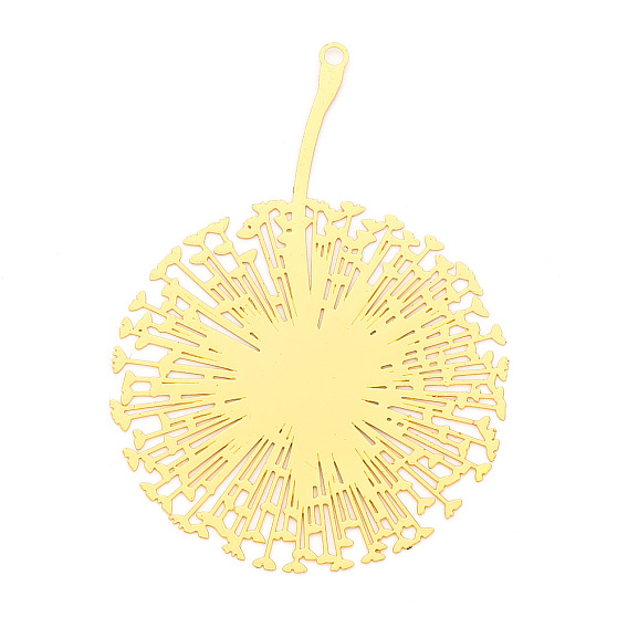 Латунные филигранные большие подвески, одуванчик, гравированные металлические украшения