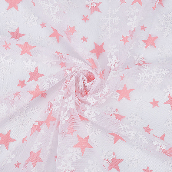 Полиэфирные сетчатые ткани, аксессуары, снежинка шаблон