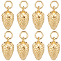 10шт. латунные подвески со стразами, с целью перехода в кольце, клубничное очарование