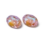 Glass Rhinestone Cabochons, Pointed Back, Faceted, Oval