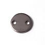 201 Stainless Steel Links/Connectors, Blank Tag, Flat Round, 8x1mm, Hole: 1mm