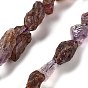 Perles et brins de quartz fantôme violet brut naturel, lodolite violette, nuggets