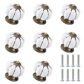 Ручки для выдвижных ящиков из фарфора, с винтом, тыква