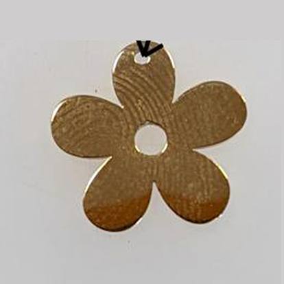 Placage ionique (ip) 316 breloques chirurgicales en acier inoxydable, Coupe au laser, fleur