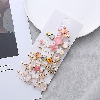 8шт. акриловые заколки для волос из кожи аллигатора, аксессуары для волос для женщин и девочек