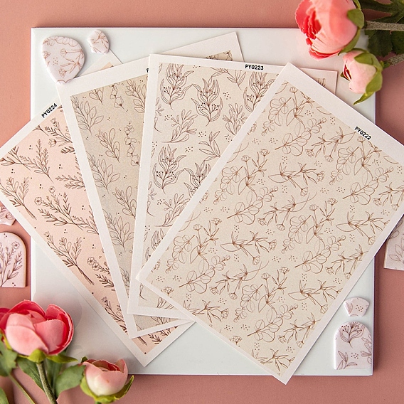 Цветочная керамика глина вода переводная бумага, переводные декали под глазурью, заколка для волос с подвесками для сережек своими руками