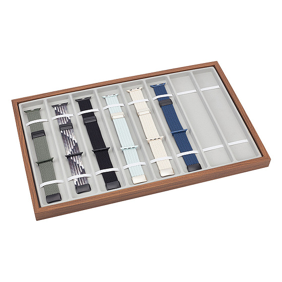 8-слотовые подставки для часов из МДФ, прямоугольные