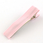Hair Accessories Iron Alligator Hair Clips, with Grosgrain Ribbon, 49~49.5x10~11mm