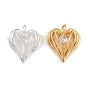 Латунные микро проложить кубического циркония подвески, без кадмия, без никеля и без свинца, сердце прелести