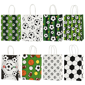 16шт. 8 стили футбольных сумок-шопперов с принтом, сумки с ручками, прямоугольные