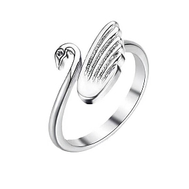 Открытое кольцо-манжета из сплава «лебедь», петля спицами петля крючком, держатель нитенаправителя для женщин