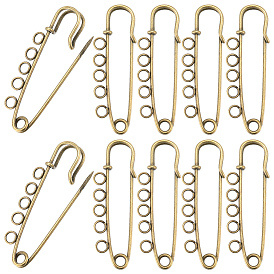 30шт железная брошь выводы, с петлей