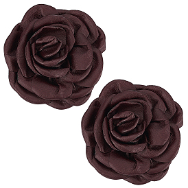 2 шт. съемных зажимов для пряжек из искусственной кожи, с железной пряжкой, цветок