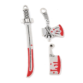 Подвески из эмали и сплава, античное серебро