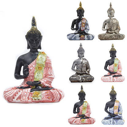 Sculpture de statues de bouddha en résine, pour la décoration d'affichage à la maison