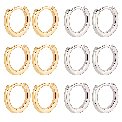 10 пары 2 цветные латунные серьги-кольца, кольцо
