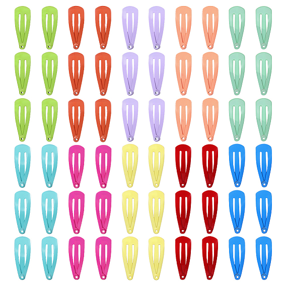 60 шт 10 цвета краска для выпечки железные кукольные заколки для волос, слеза