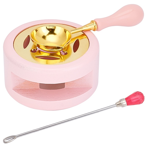 3шт. альбом для самостоятельного изготовления, в том числе плавильня железа и древесного воска, железная восковая палочка тающая ложка, железный пигмент палочка для перемешивания ложка