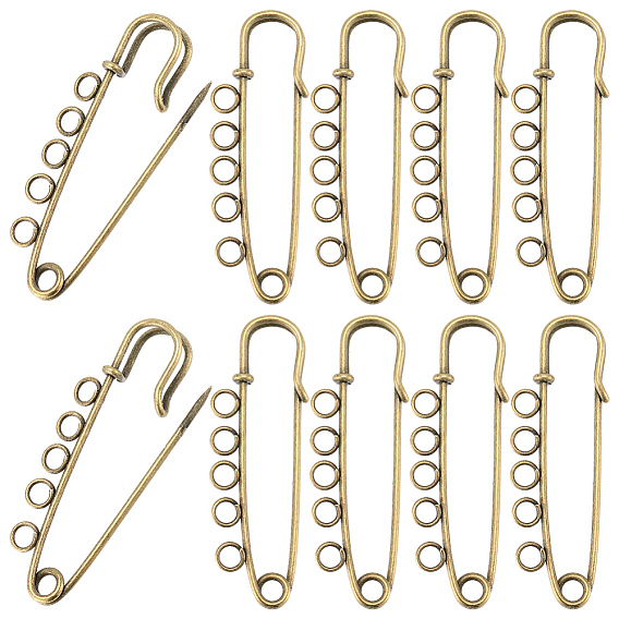 30шт железная брошь выводы, с петлей