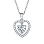 925 Sterling Silver Heart Jewelry Set - Ring, Necklace and Earrings