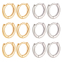 10 пары 2 цветные латунные серьги-кольца, кольцо