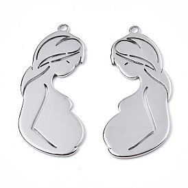 Ion Plating(IP) 201 Stainless Steel Pendants, Pregnant Woman
